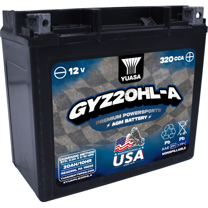 YUASA GYZ Factory-Activated AGM Maintenance-Free Battery - Image 2