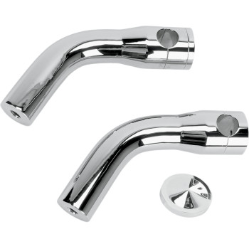 Accutronix HRP1356-C 6" Elite Pullback Risers Chrome 1" Clamp - Pair