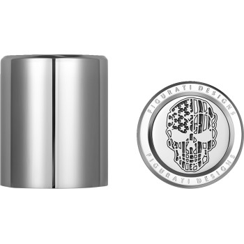 Docking Covers - American Flag Skull - Short - Contrast Cut - Silver