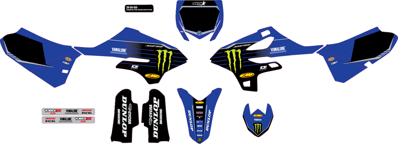 D'COR Visuals Graphic Kit — '22-'23 Monster Energy Star — Yamaha — YZ '22-'24