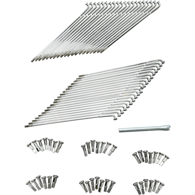 DRAG SPECIALTIES Chrome and Stainless Steel Spoke Set - Image 3