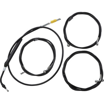 LA Choppers Black Standard Brake Line Kit 18-20" Apes 21-22 FLH