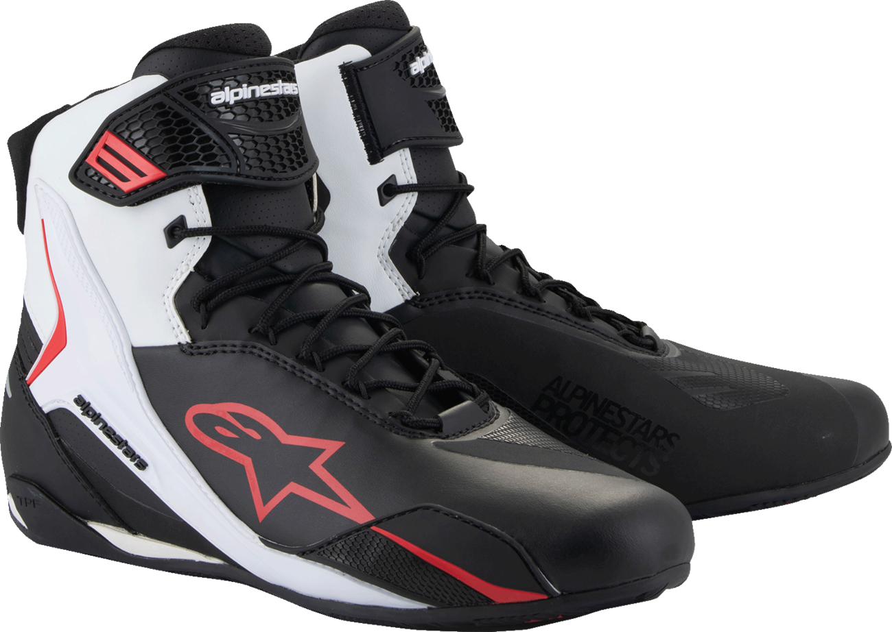 Alpinestars Faster-4 Shoes — Black/White/Red — US 11.5