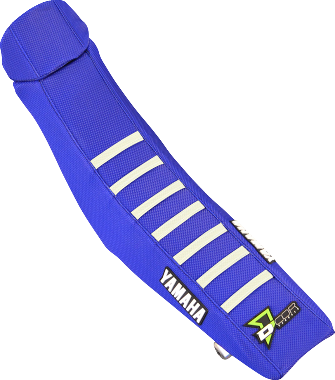 D'COR Visuals Seat Cover — 17 Star — Blue w/ White Ribs — YZ '22-'26