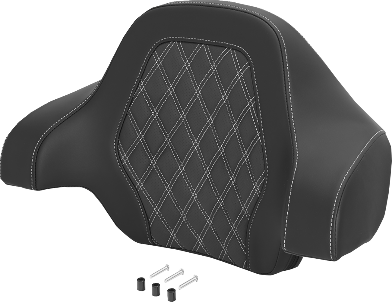 Saddlemen Deluxe Tour Pack Sissy Bar Pad — Lattice Stitch — White