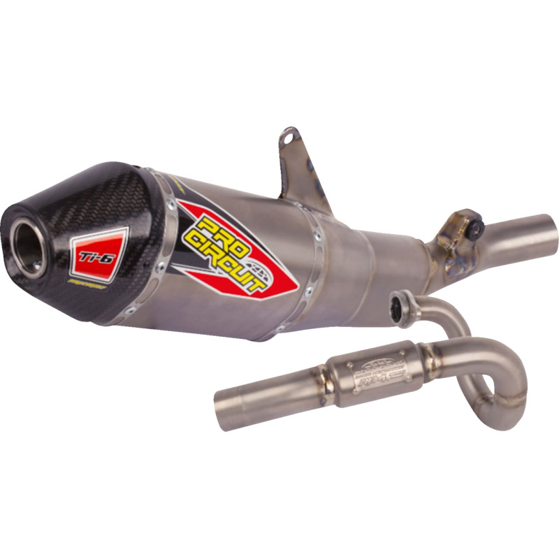 PRO CIRCUIT Ti-6 Exhaust System - Titanium/Carbon Fiber - CRF250R/RX
