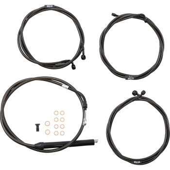 LA Choppers Midnight Standard Brake Line Kit 18-20" Apes 21-22 FLH