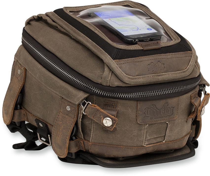 Burly Brand Tank Tail Bag — Dark Oak