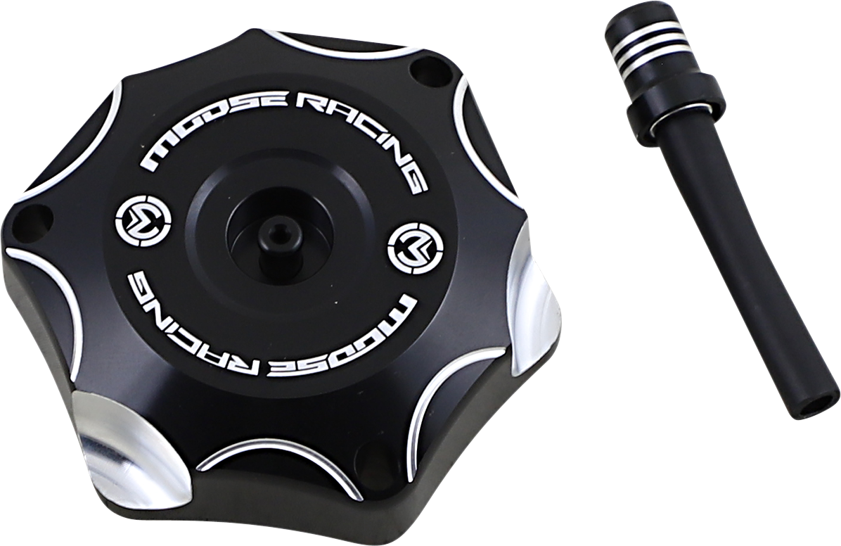 Moose Offroad Aluminum Gas Cap — Black — Beta