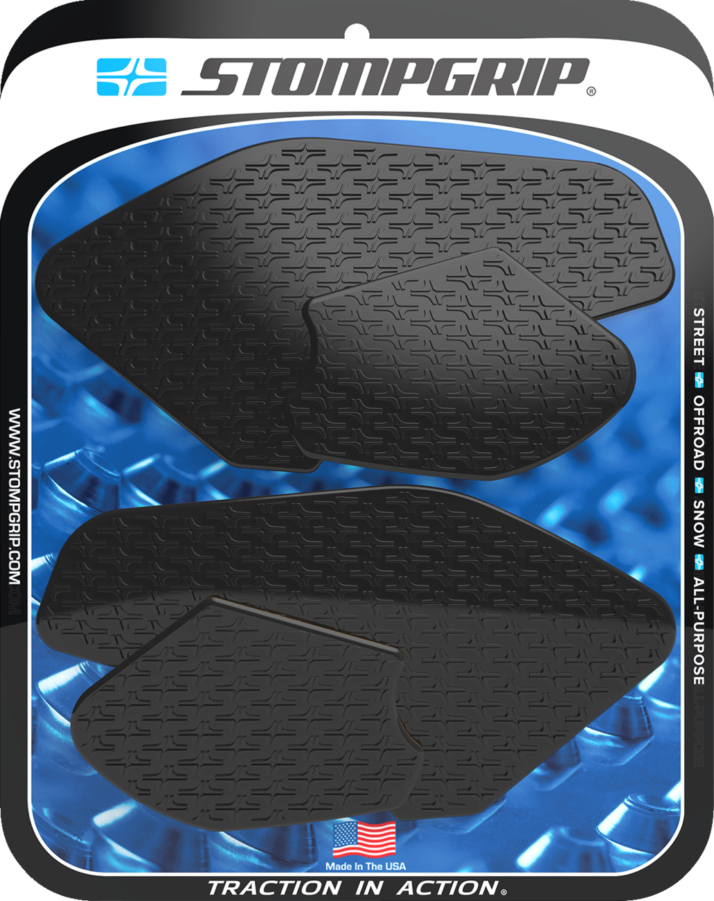 Stompgrip Tank Grips — Icon — Black — Yamaha — MT '22-'25