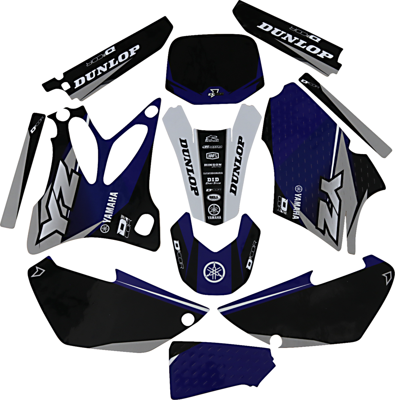 D'COR Visuals Graphic Kit — Cor 9 Yamaha — Yamaha — YZ '02-'14