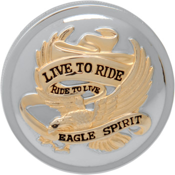 1982-1996 Harley-Davidson FX FL Live to Ride Gas Cap Non-Vented - Chrome