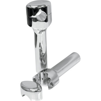 LA Choppers Hefty Smooth Handlebar Risers for 1.25" Handlebars 6" Rise Chrome