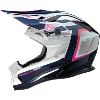 MR3 Helmet - F.A.F. - White/Navy/Pink - Small