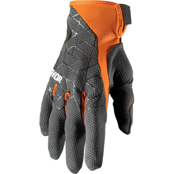 THOR Draft Gloves - Charcoal/Orange - Small