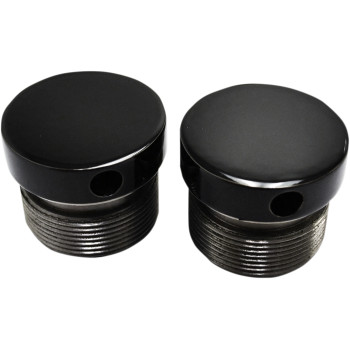 LA Choppers Flush-Mount Fork Caps 39mm Black Made in USA