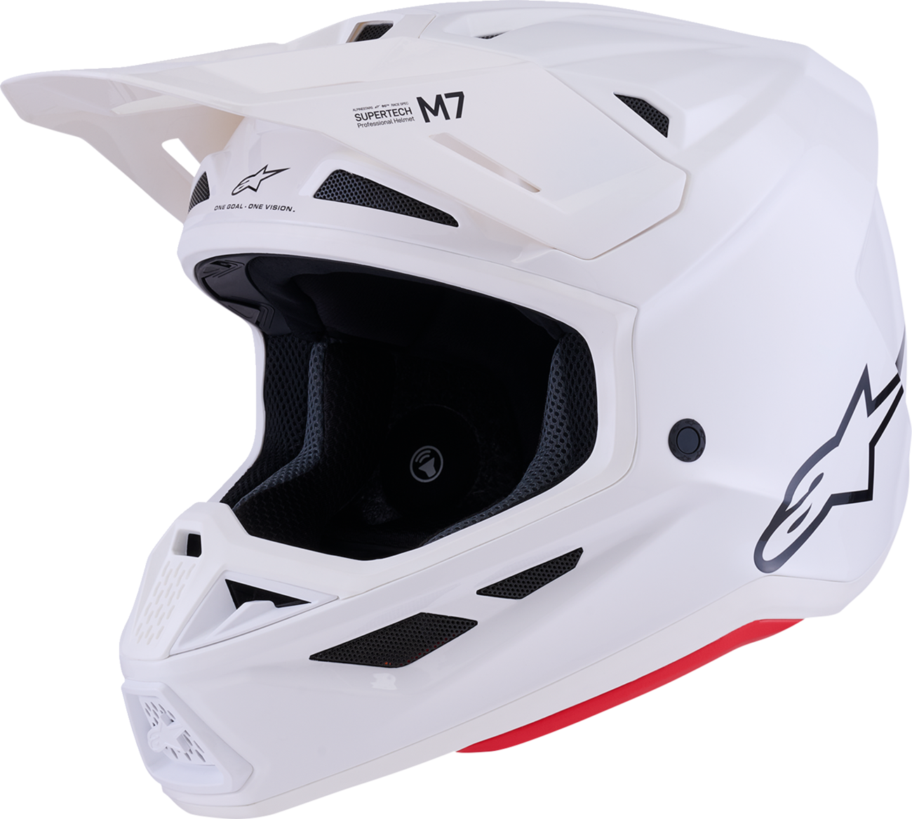 Alpinestars SM7 Helmet — Solid — Gloss White — XS