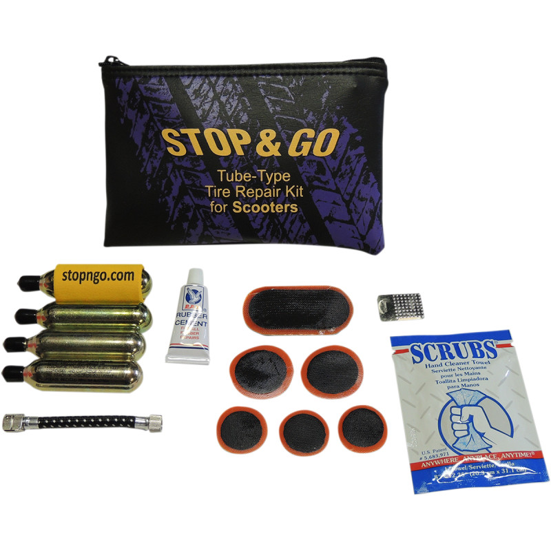 STOP & GO INTERNATIONAL Scooter Tube Type Tire Repair and Inflation Kit