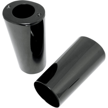 1949-2017 Harley FL Fork Slider Covers Drag Specialties - Stock Length - Gloss Black