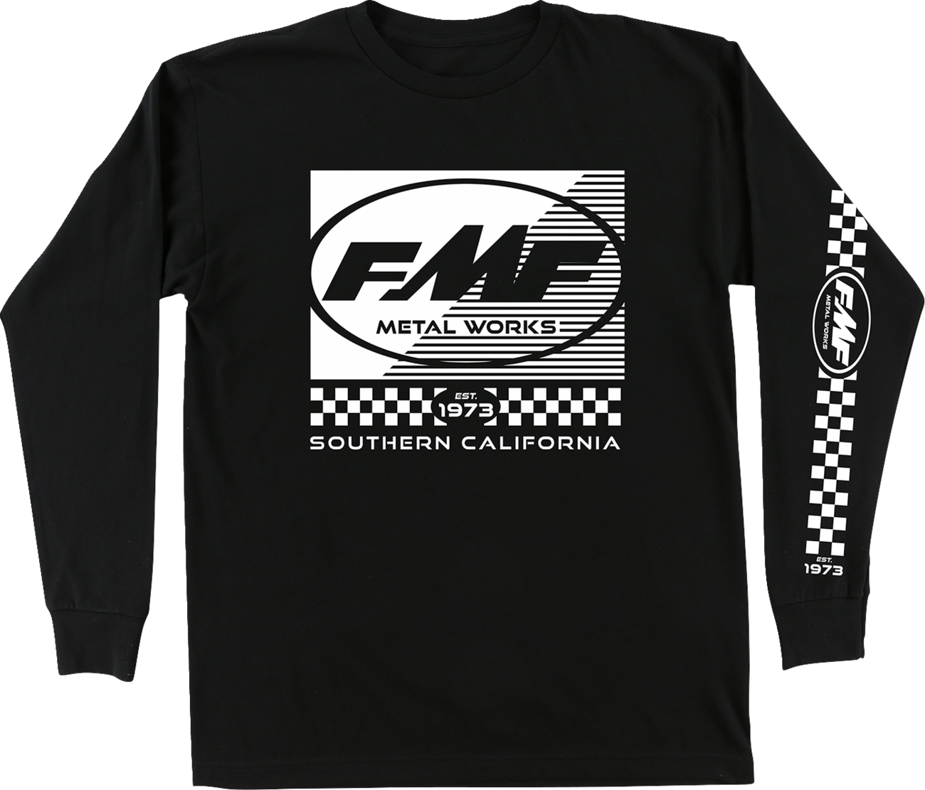 FMF Metal Works Long-Sleeve T-Shirt — Black — Medium