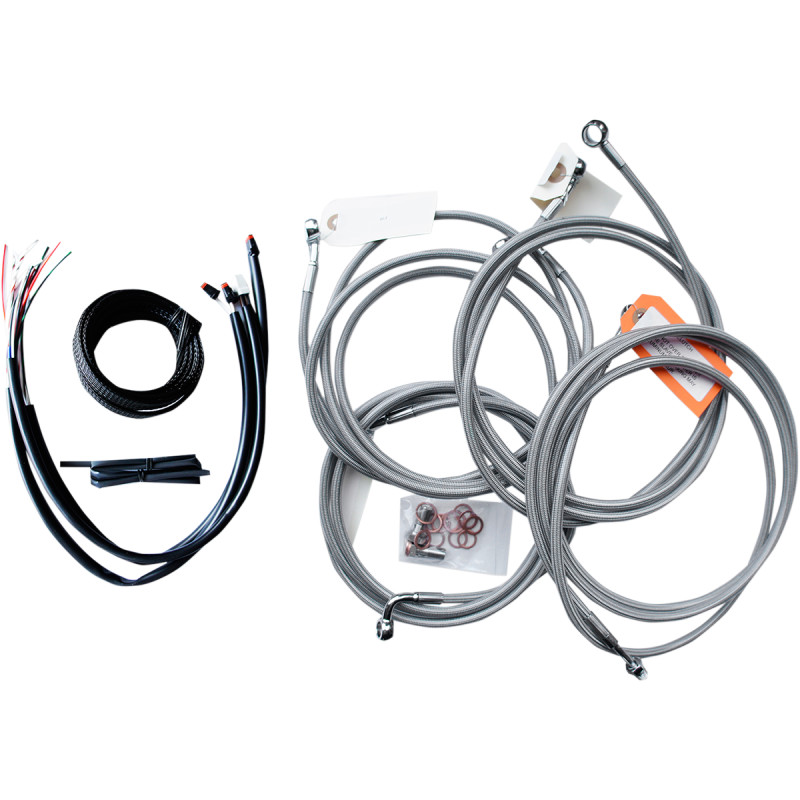 LA CHOPPERS Complete Stainless Braided Handlebar Cable/Brake Line Kit — Cable Kit - Image 7