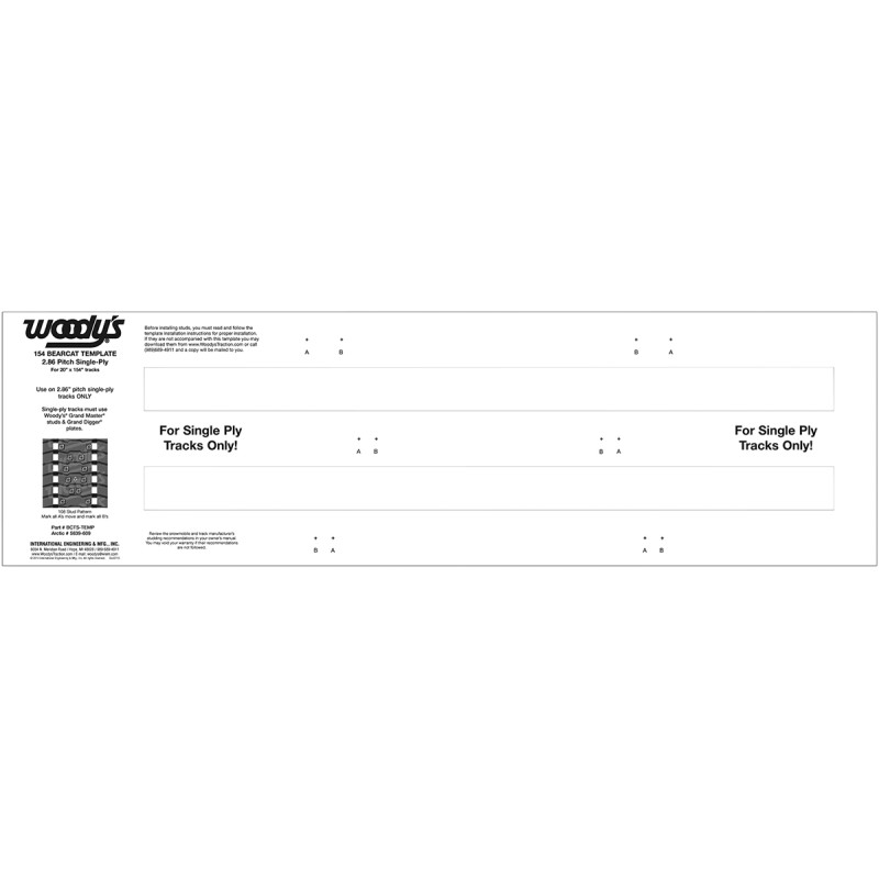 WOODY'S Studding Template