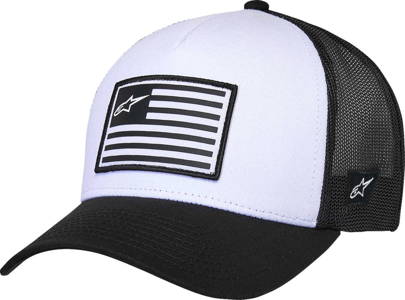 Alpinestars Flag Snapback Hat — White/Black