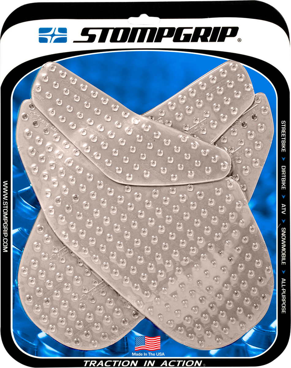 Stompgrip Tank Grips — Volcano — Clear — Honda — CBR '04-'07