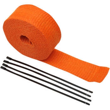 Fiberglass Exhaust Wrap Kit - Orange - 2" x 25'