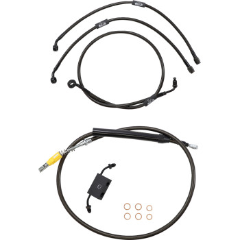 LA Choppers Midnight Standard Brake Line Kit 18-20" Apes 18-24 Softail
