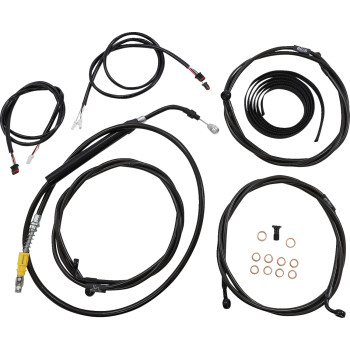 LA Choppers Midnight Complete Plug-and-Play Cable Kit 12-14" Bars 21-22 FLH ABS