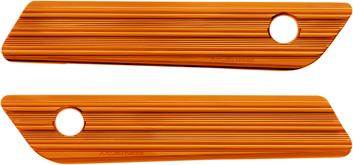 Arlen Ness Saddlebag Latch Covers — Orange