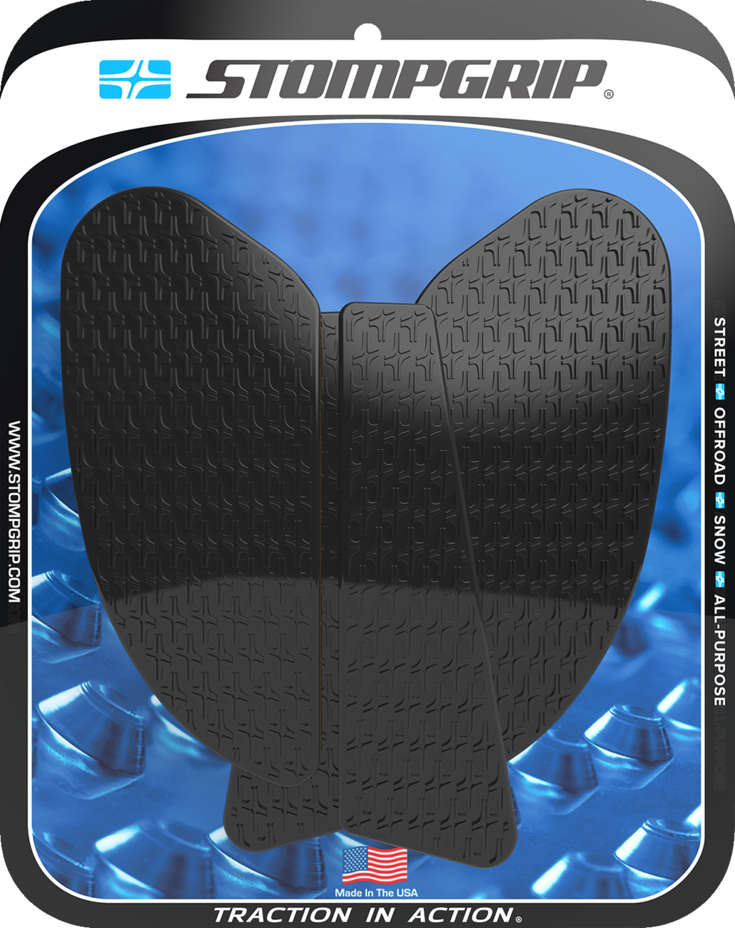 Stompgrip Tank Grips — Icon — Black — Kawasaki — Z '21-'25