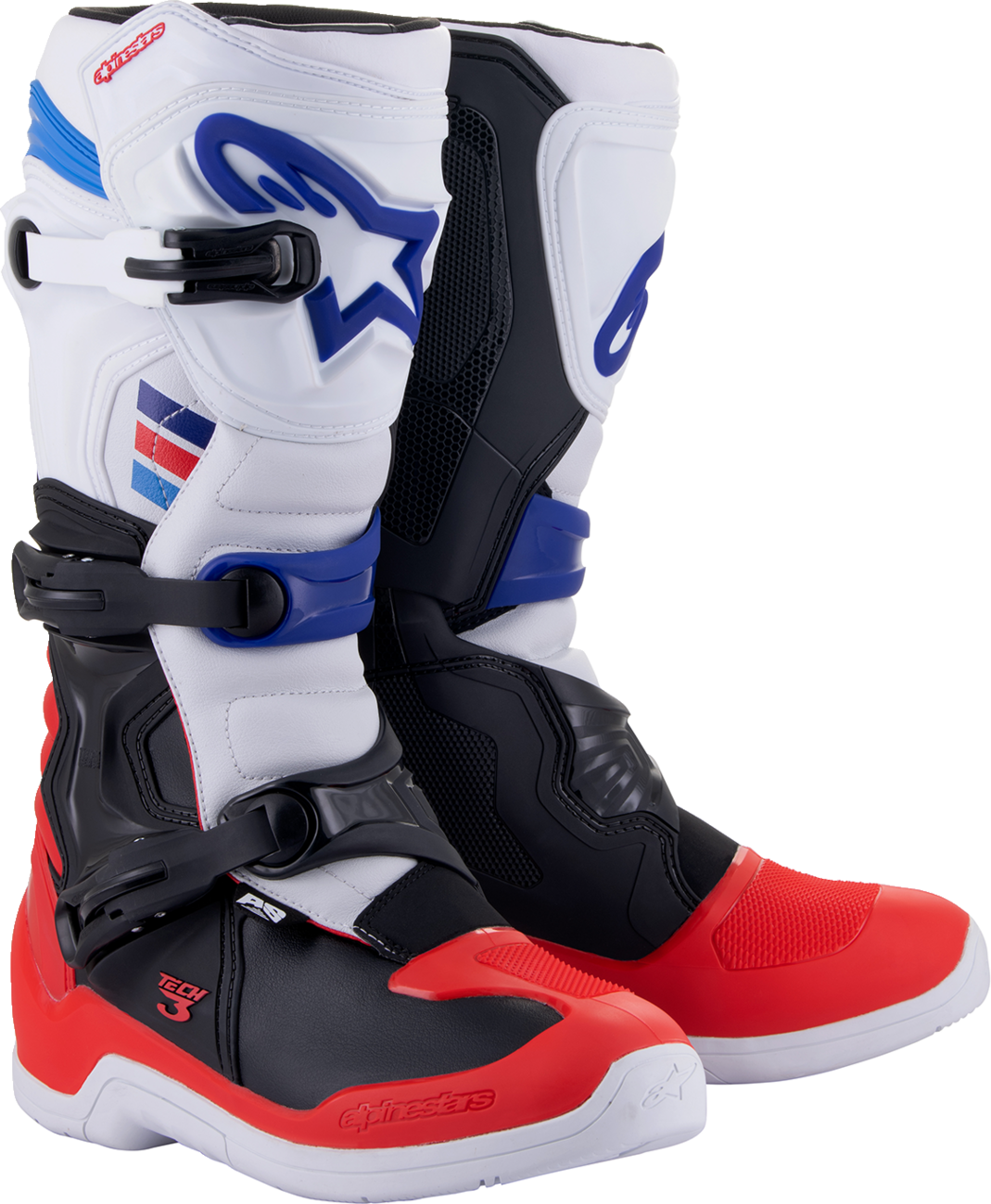 Alpinestars Tech 3 Boots — White/Red/Black — US 7 / EU 40.5