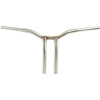 LA Choppers 1.25" Kage Fighter Welded Bent-Riser Handlebar Stainless 14"