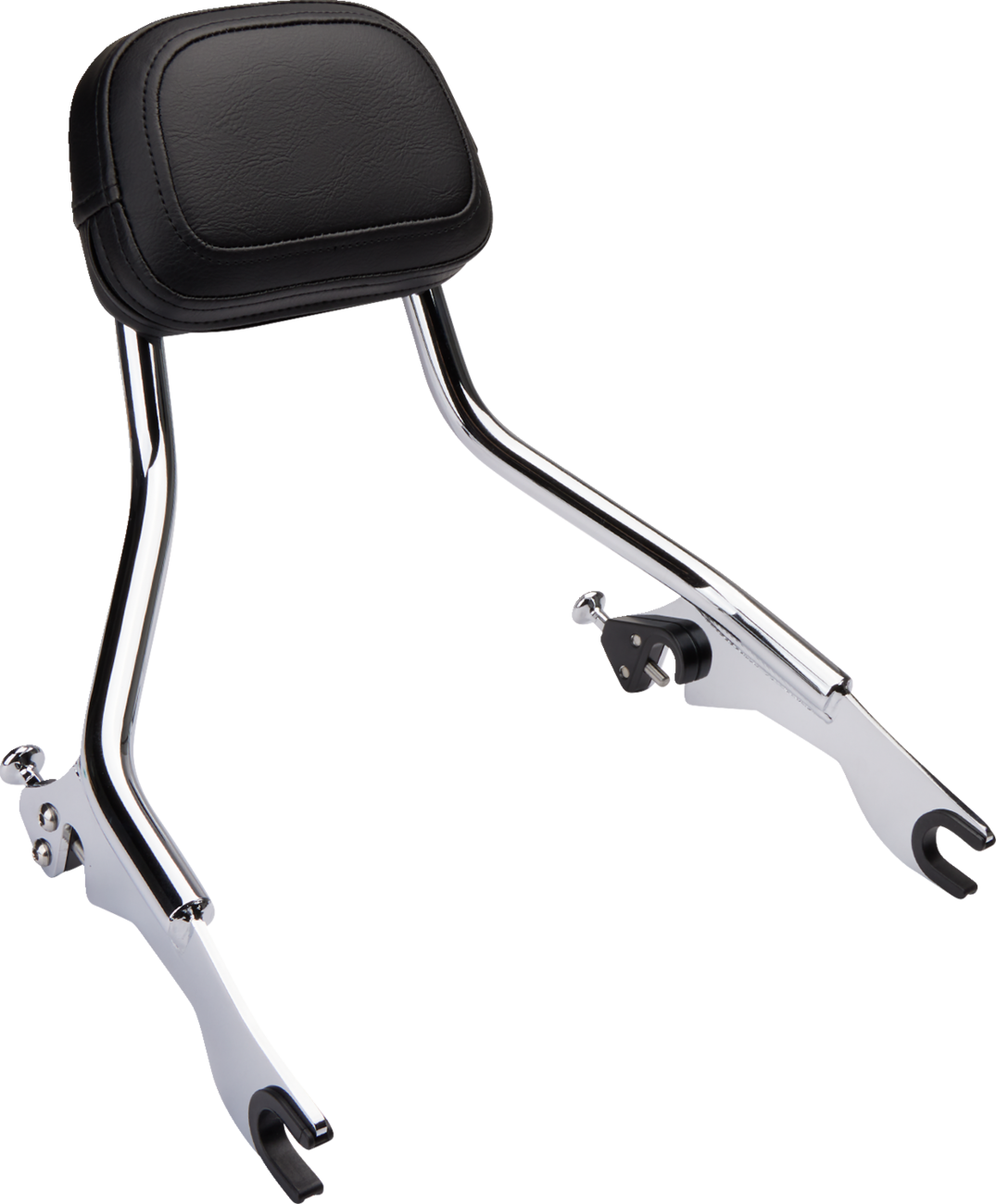 Cobra Detachable Backrest — Chrome — Short — FLH/FLT