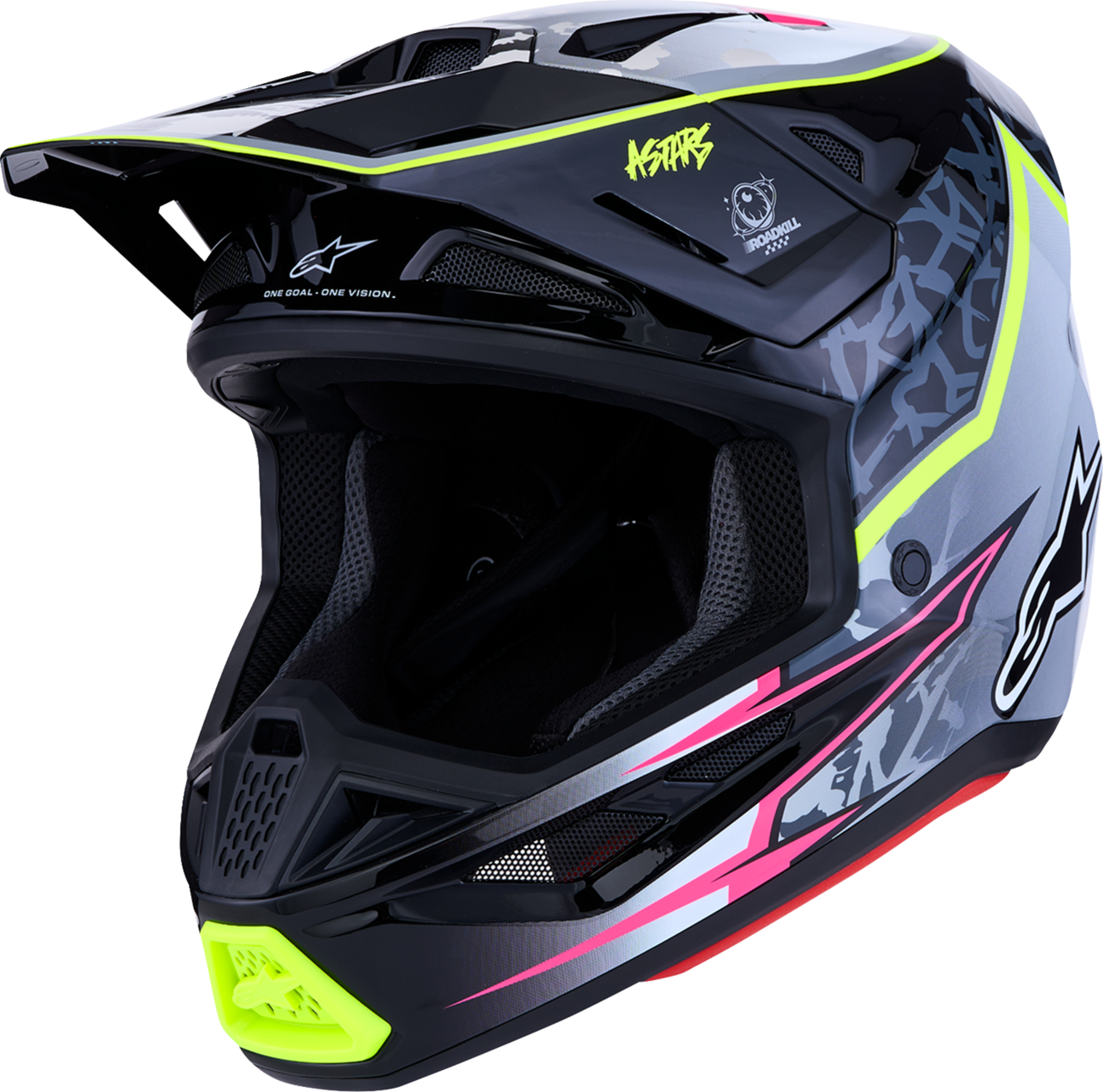 Alpinestars SM7 Helmet — Blaster — Black/Gray/White/Yellow Fluo — 2XL