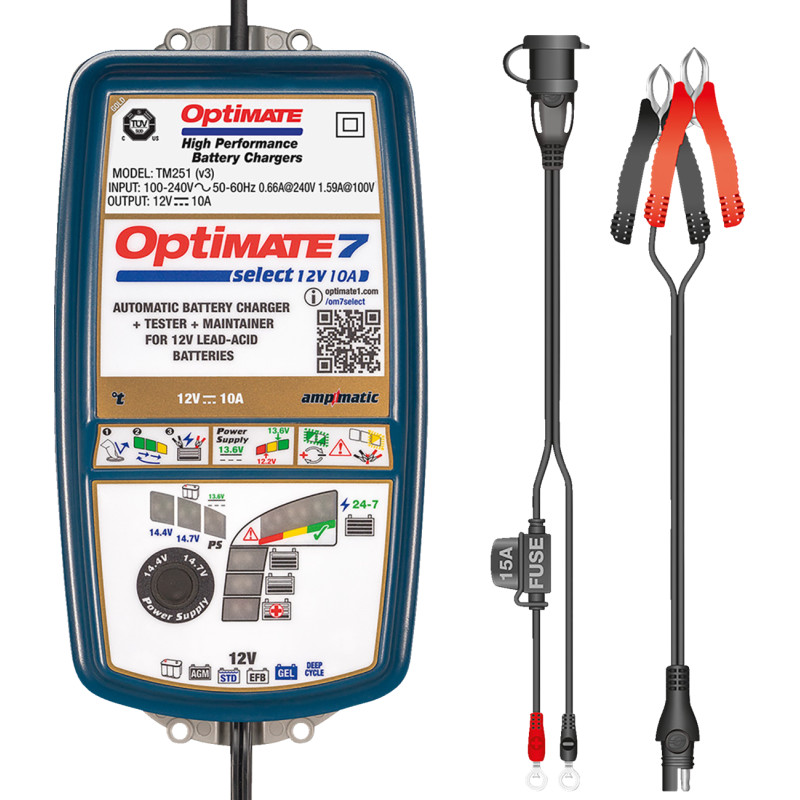 TECMATE OptiMate™ 7 Select Battery Charger and Maintainer