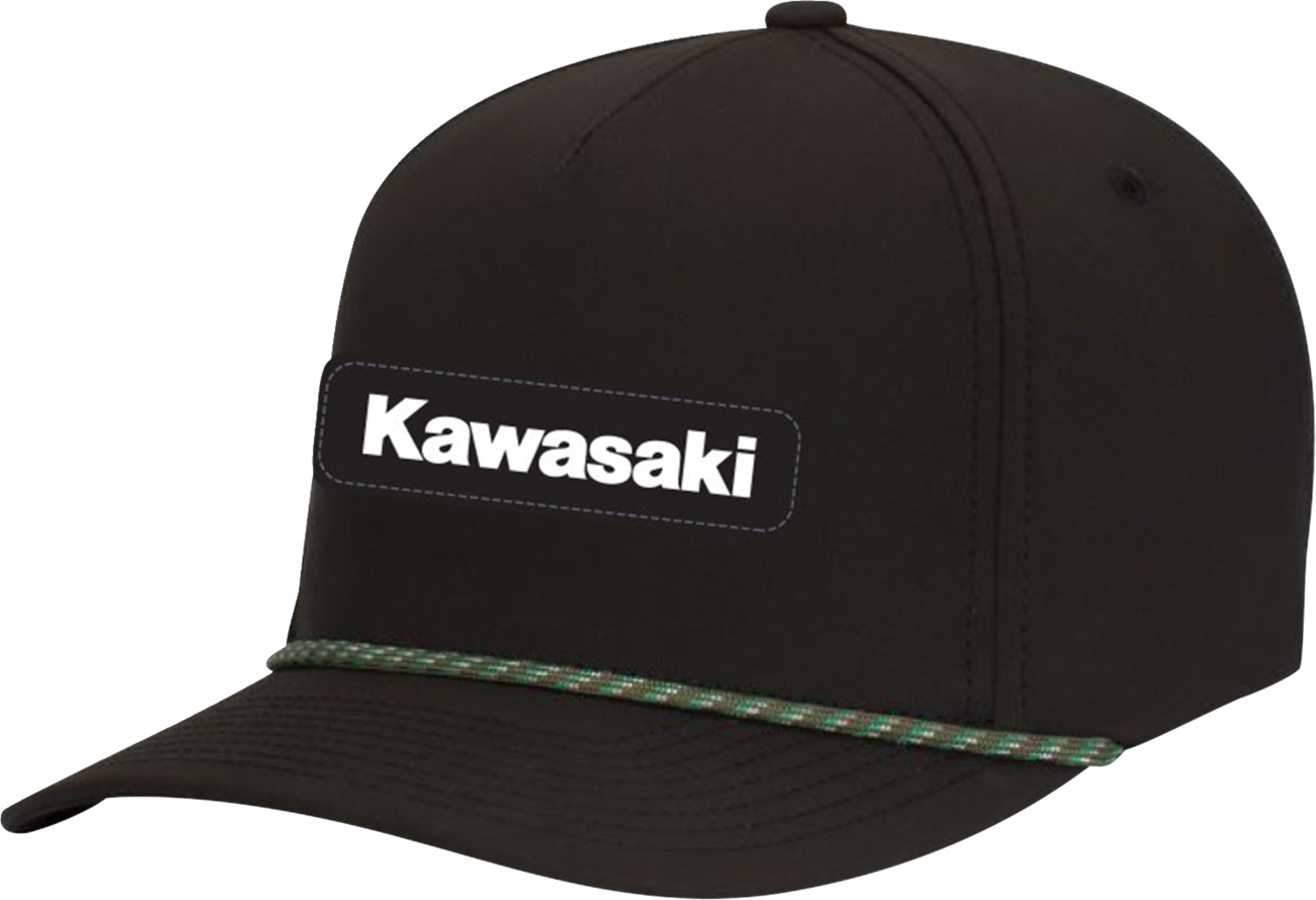 Factory Effex Kawasaki Explorer Braided Snapback Hat — Black/Green