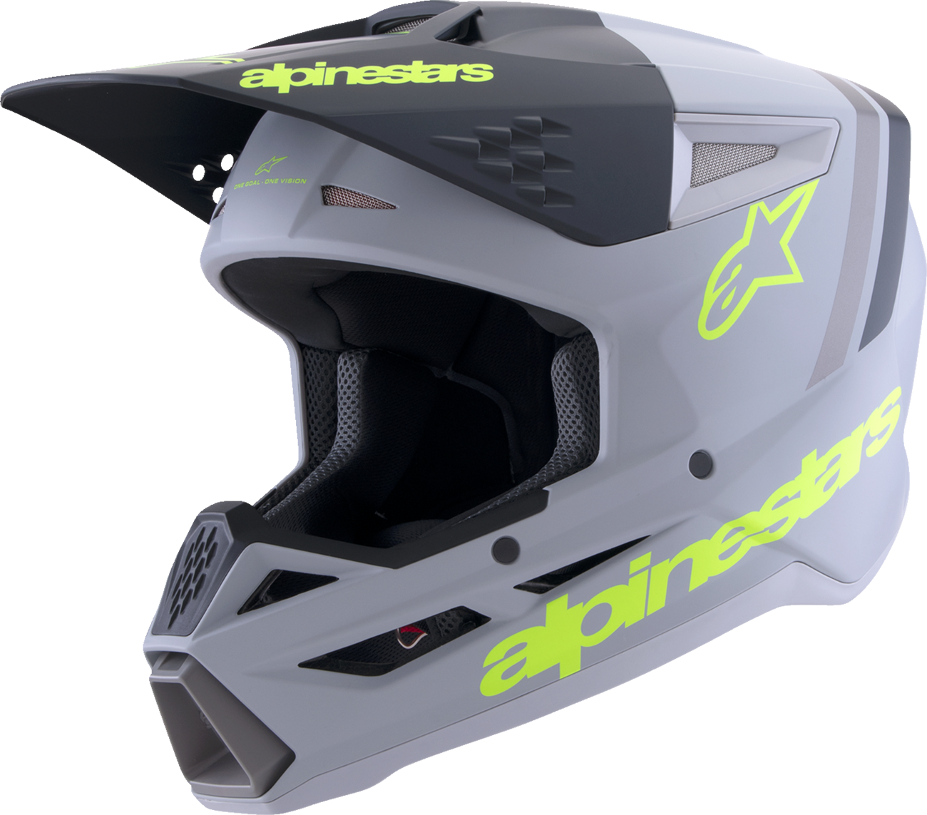 Alpinestars SM3 Helmet — Radium — Matte Gray/Black/Yellow Fluo — Medium