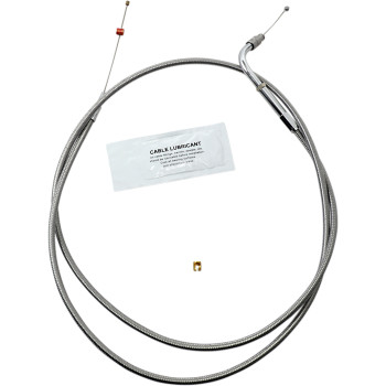 Stainless Steel Throttle Cable - +10" - '02-'07 FLH