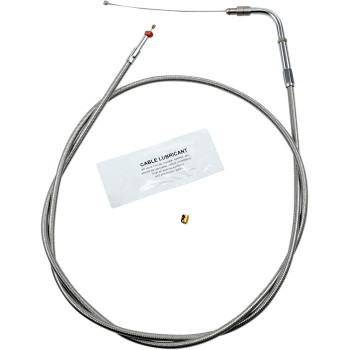 Stainless Steel Throttle Cable - +12" - '02-'07 FLH