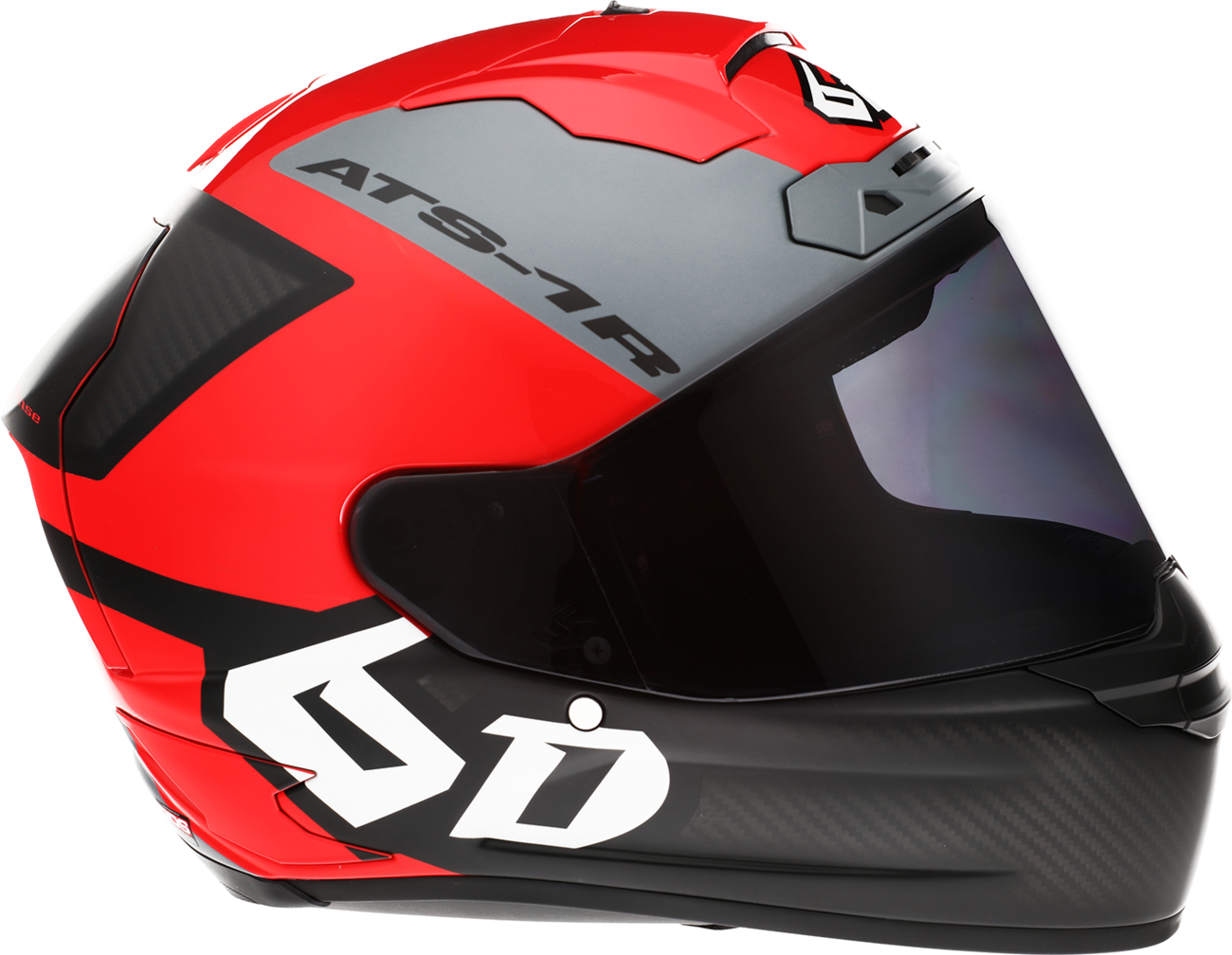6D Helmets ATS-1R Helmet — Wyman — Red/Gray — 2XL