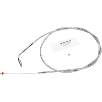 Stainless Steel Throttle Cable - +8" - '02-'07 Touring