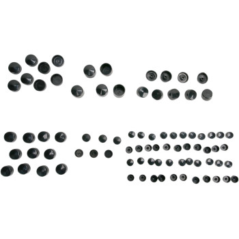 1999-2006 Harley FLT FLH Standard Bolt Cover Kit - Black by Drag Specialties