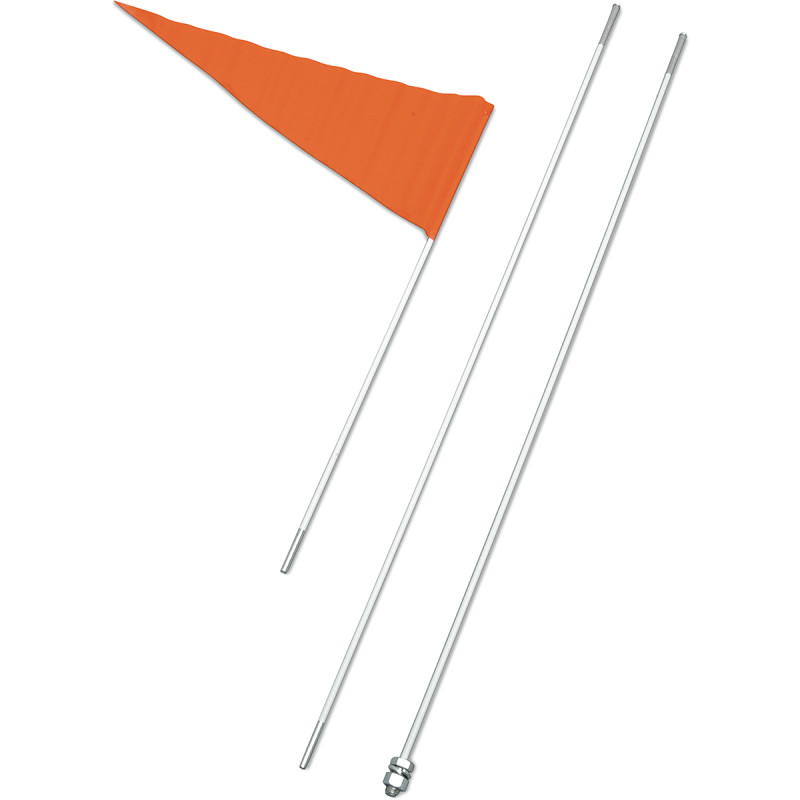 SAFETY VEHICLE EMBLEM Flag with Fiberglass Pole