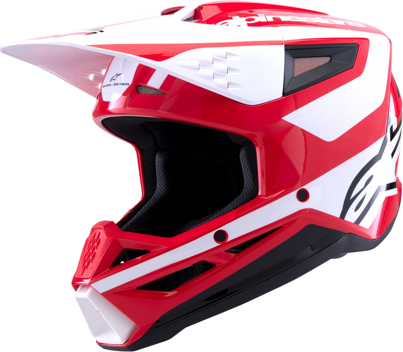 Alpinestars SM3 Helmet — Heat — Gloss Red/White/Black — Medium