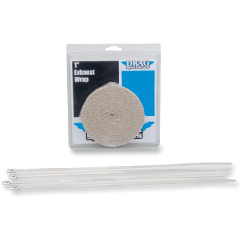 Exhaust Heat Wrap Kit with Ties - Light Tan - 1" x 25'