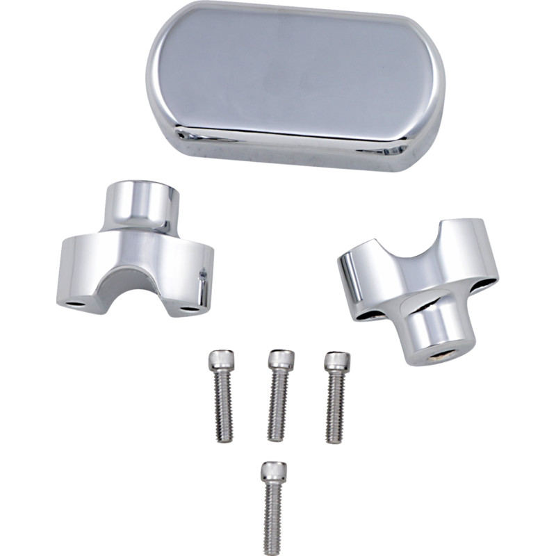 LA CHOPPERS Solid Handlebar Riser & Top Clamp Kit