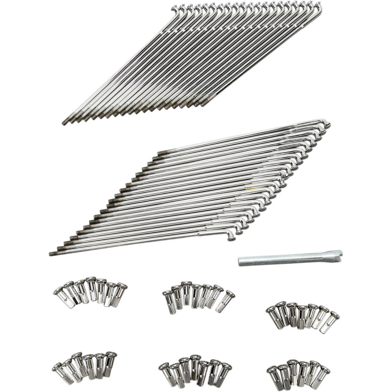 DRAG SPECIALTIES Chrome and Stainless Steel Spoke Set - Image 4